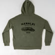 Load image into Gallery viewer, Hanalei Spirits Military Green Hoodie