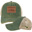 Load image into Gallery viewer, Trucker Hat with HSD Leather Patch and printed Hawaiian Island Chain
