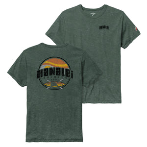 Heather Vintage Hunter Green w/ Canoe Tee