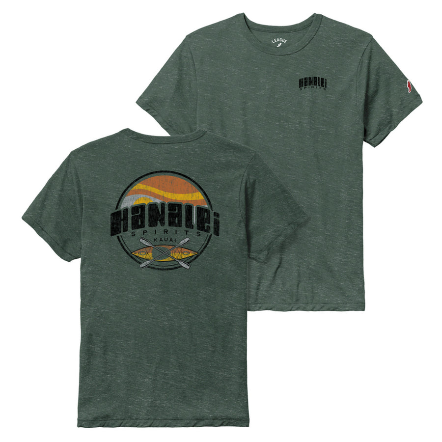 Heather Vintage Hunter Green w/ Canoe Tee