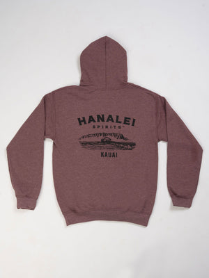 Hanalei Spirits Maroon Hoodie